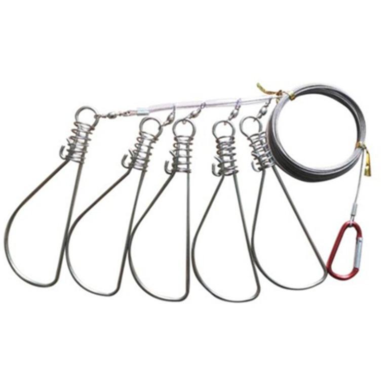 Fish Stringer (Category: Fishing) located in Singapore. Submitted by onefishing (Listing ID 1057740511, Image 2). Description: Live Fish Lock $9.00 5m Wire Coil + 5 stainless steel lock and a carabiner $7.50 5m Nylon rope + 5 stainless steel lock and a carabiner Additional LOCK $1 per piece Question? Whatsapp me >> wa.me/6590481311 Check out other items that we sell sg.carousell.com/onefishing/ LIKE & SHARE our Facebook page www.facebook.com/onef