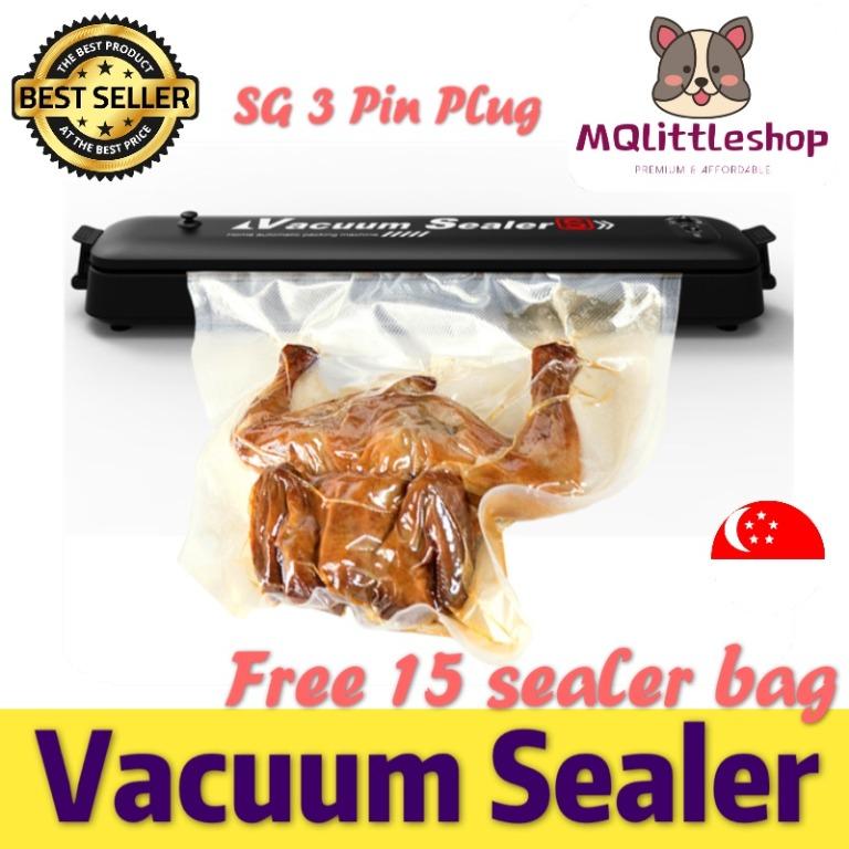 Local Plug Food Vacuum Sealer Packer Keep Your Food Fresh For A Longer  Period of Time Free 15 Pieces Heat Seal Pack, Home Appliances, Kitchenware  on Carousell