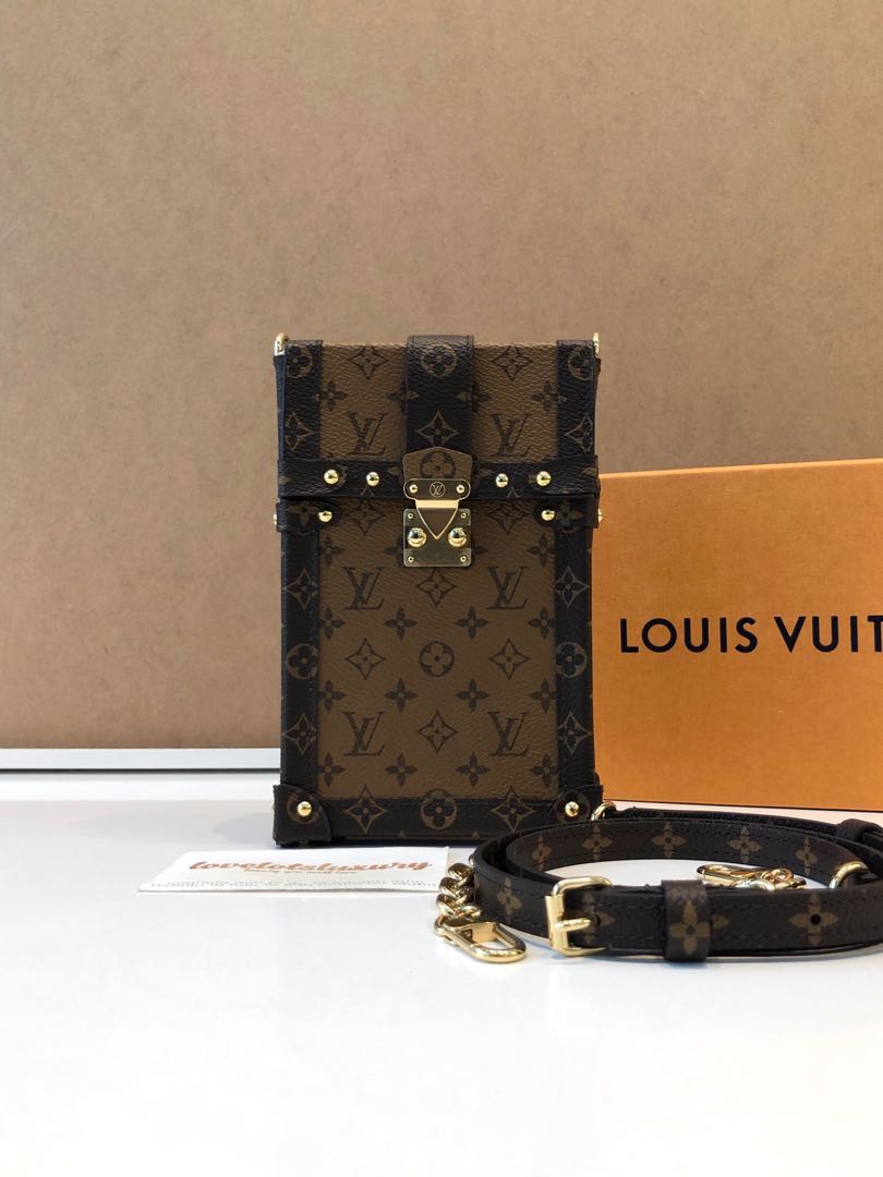 Louis Vuitton Vertical Trunk Pochette Monogram Canvas GHW