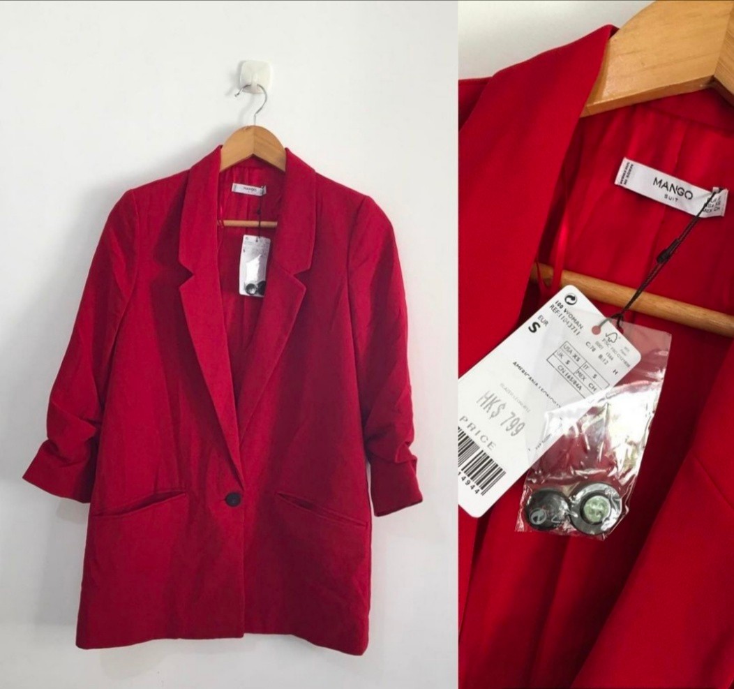 mango red blazer