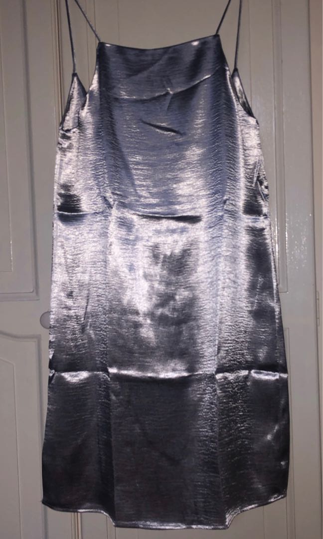 mango silver dress