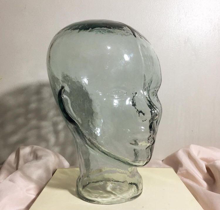 Glass head online decor