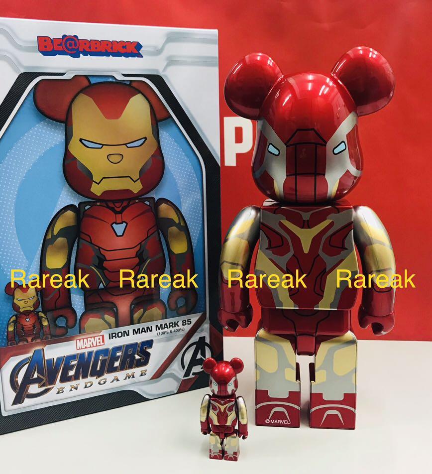 Medicom Bearbrick 2020 Marvel Ironman mark 85 Iron Man 400% + 100