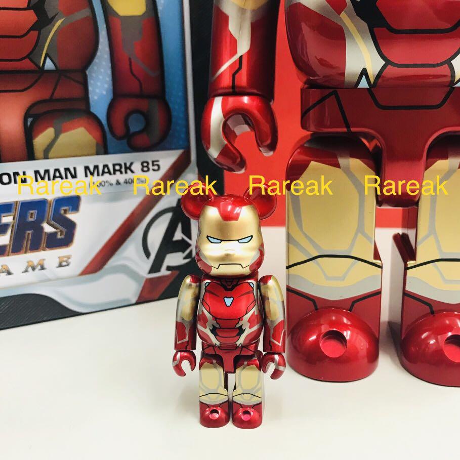 Medicom Bearbrick 2020 Marvel Ironman mark 85 Iron Man 400% + 100
