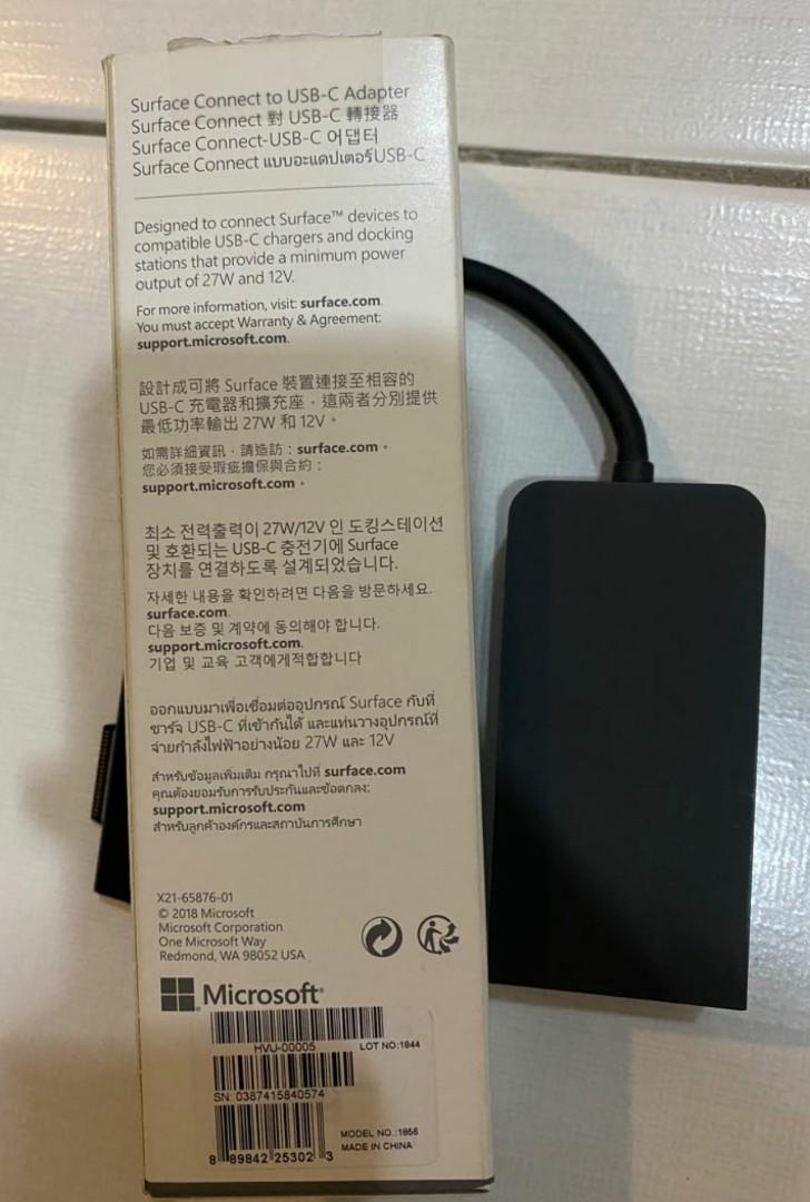 Microsoft Surface Connect To Usb C Adapter Hvu Suitable For Surface Pro 3 4 5 6 Electronics Computer Parts Accessories On Carousell