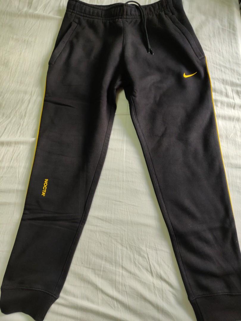 Nike X Drake Nocta Black Fleece Pants S/M, Men's Fashion, Bottoms ...