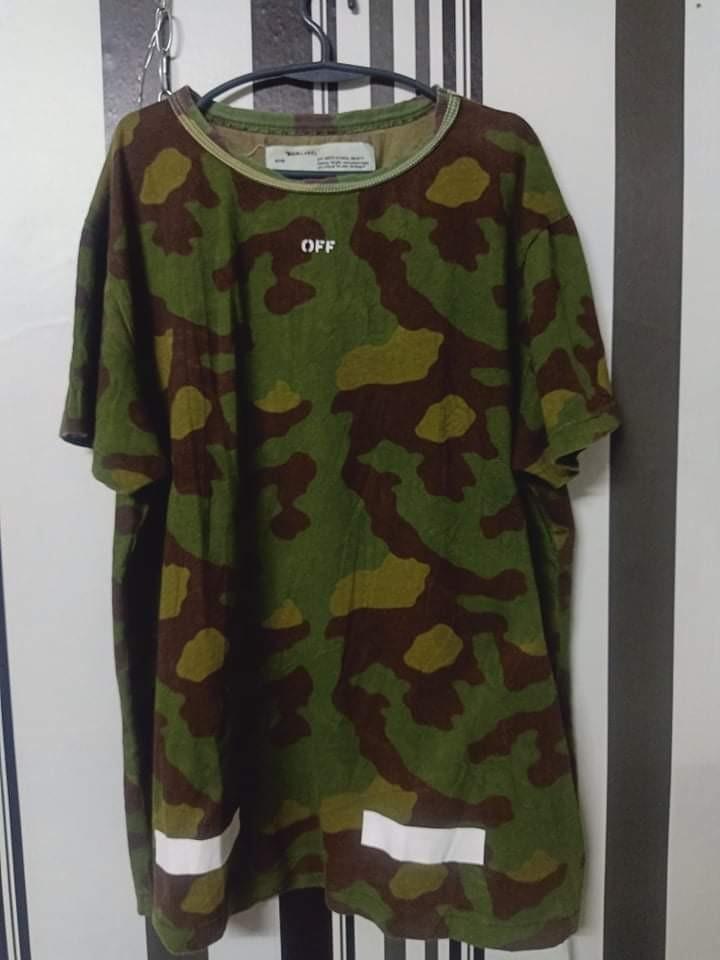 Off white camouflage top tee