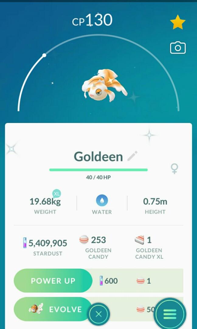 Pokemon Go Shiny Goldeen Video Gaming Gaming Accessories Game Gift Cards Accounts On Carousell
