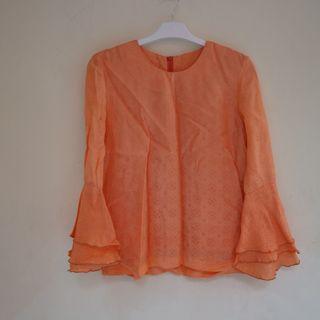 [PRELOVED] orange blouse 1
