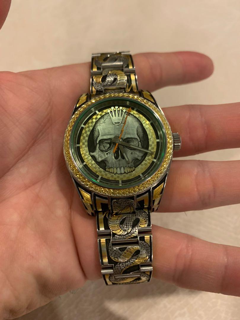 Rolex milgauss Hand engraved customised 116400 GV Luxury Watches