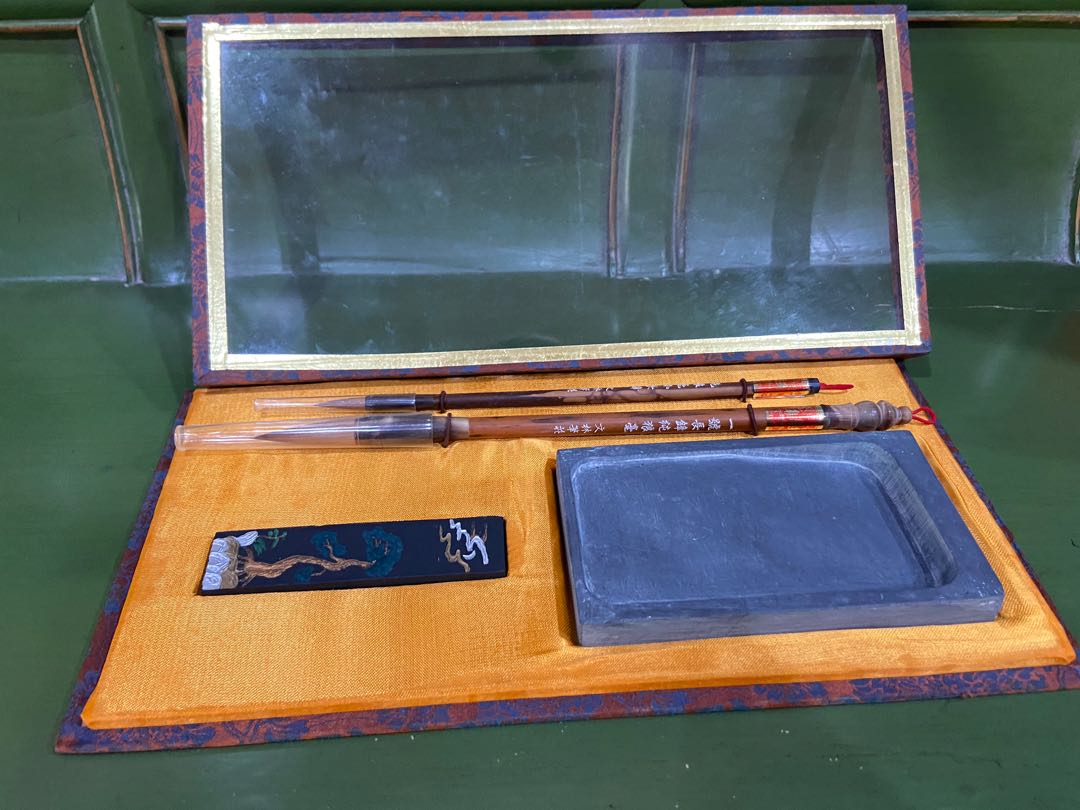 Traditional chinese calligraphy set, Vintage & Collectibles, Vintage