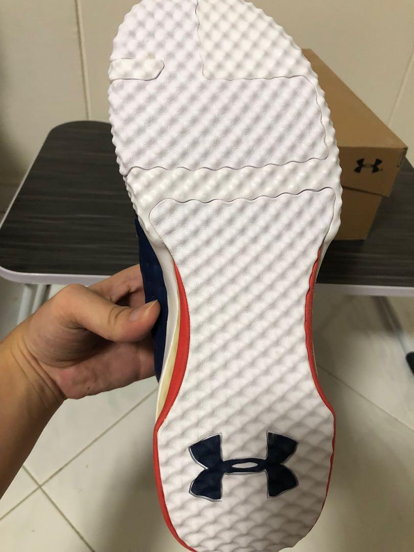 Under armour project rock 1 blue white red 2025