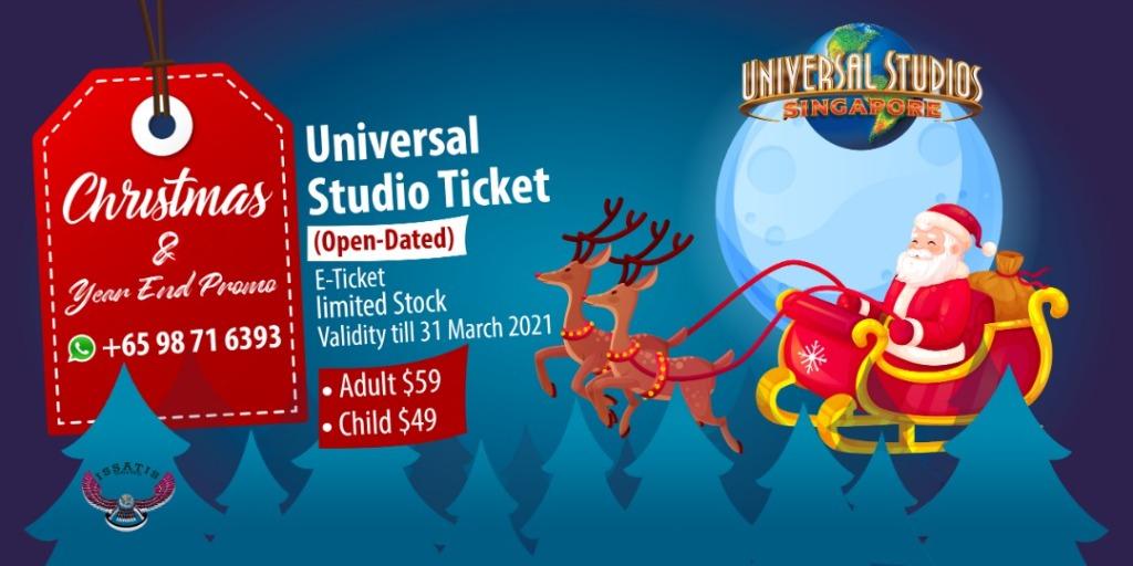 Universal Studio Ticket for Christmas & Year end promo ...