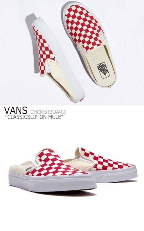 Red slide deals on vans