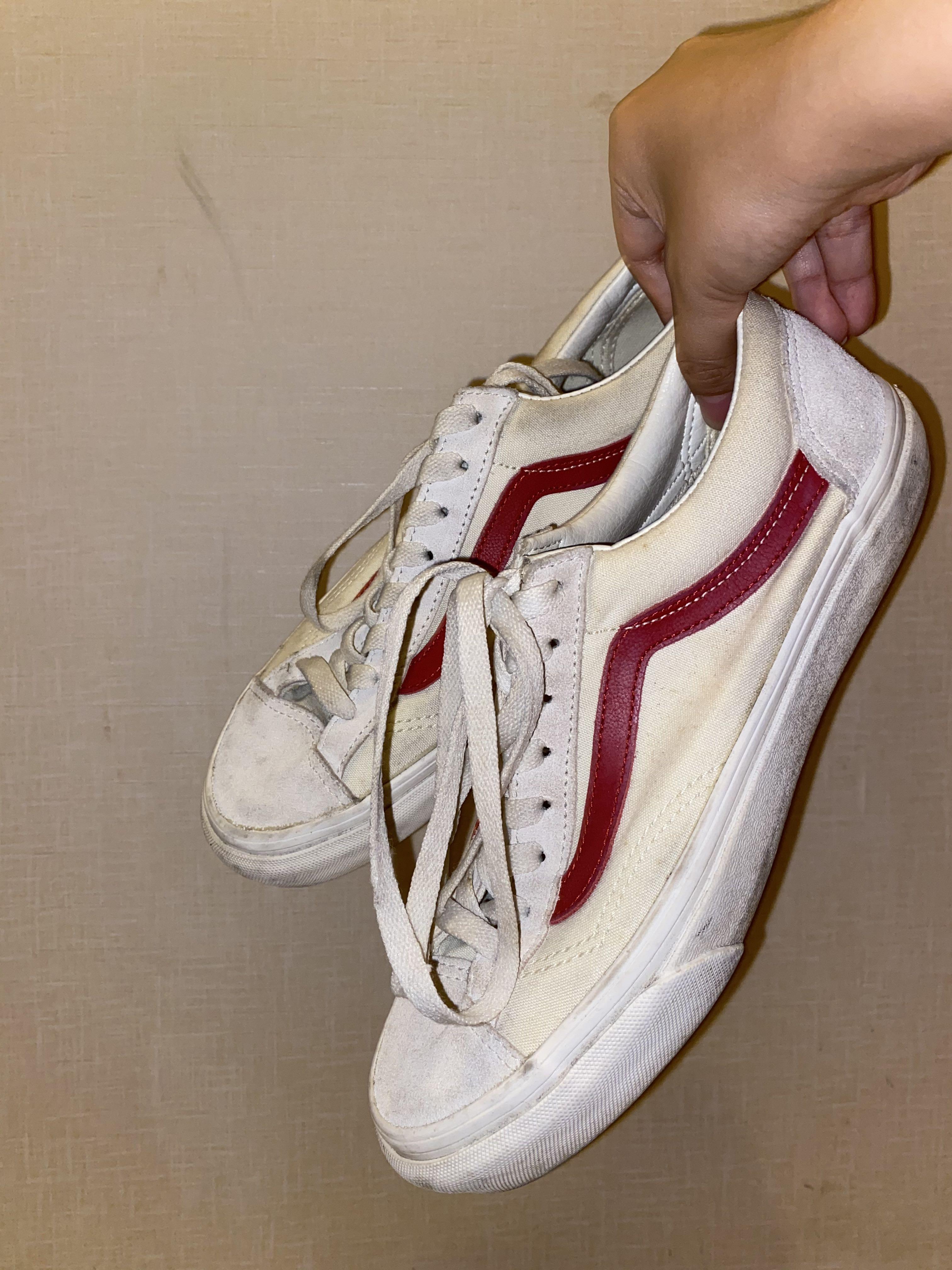 vans old skool style 36 marshmallow red Women s Fashion Footwear Sneakers on Carousell