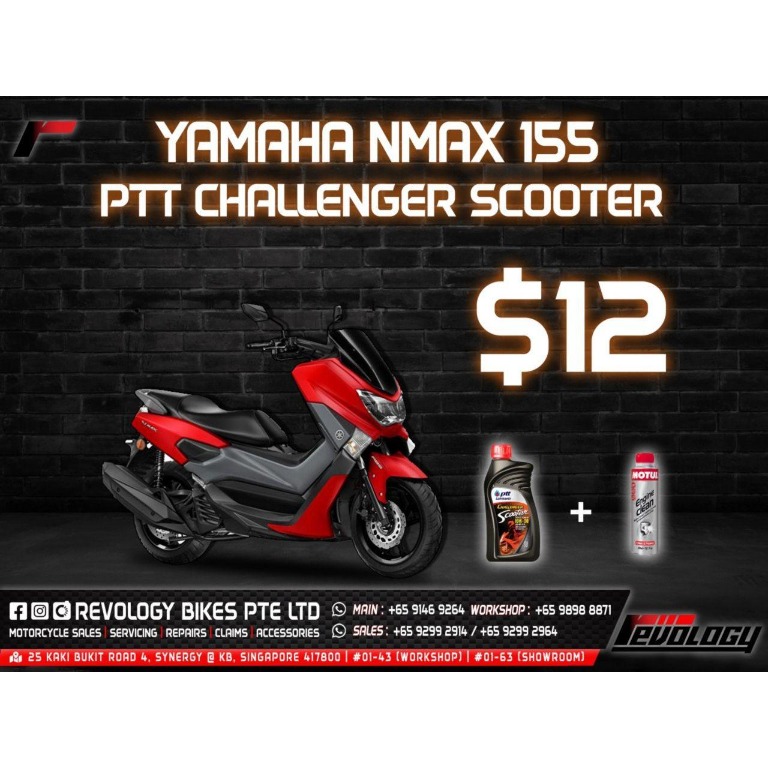 YAMAHA NMAX 155 PTT CHALLENGER SCOOTER ENGINE OIL PACKAGE PROMO!, Motorcycles, Motorcycle