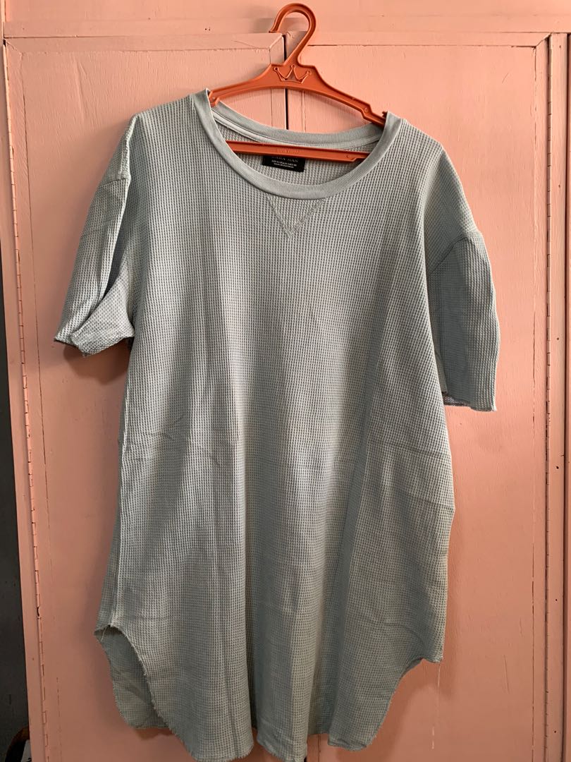 Zara Man Grey Knit Shirt MEN'S MEDIUM 