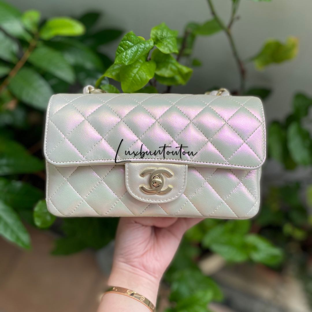 20B chanel ivory iridescent mini, Luxury, Bags & Wallets on Carousell