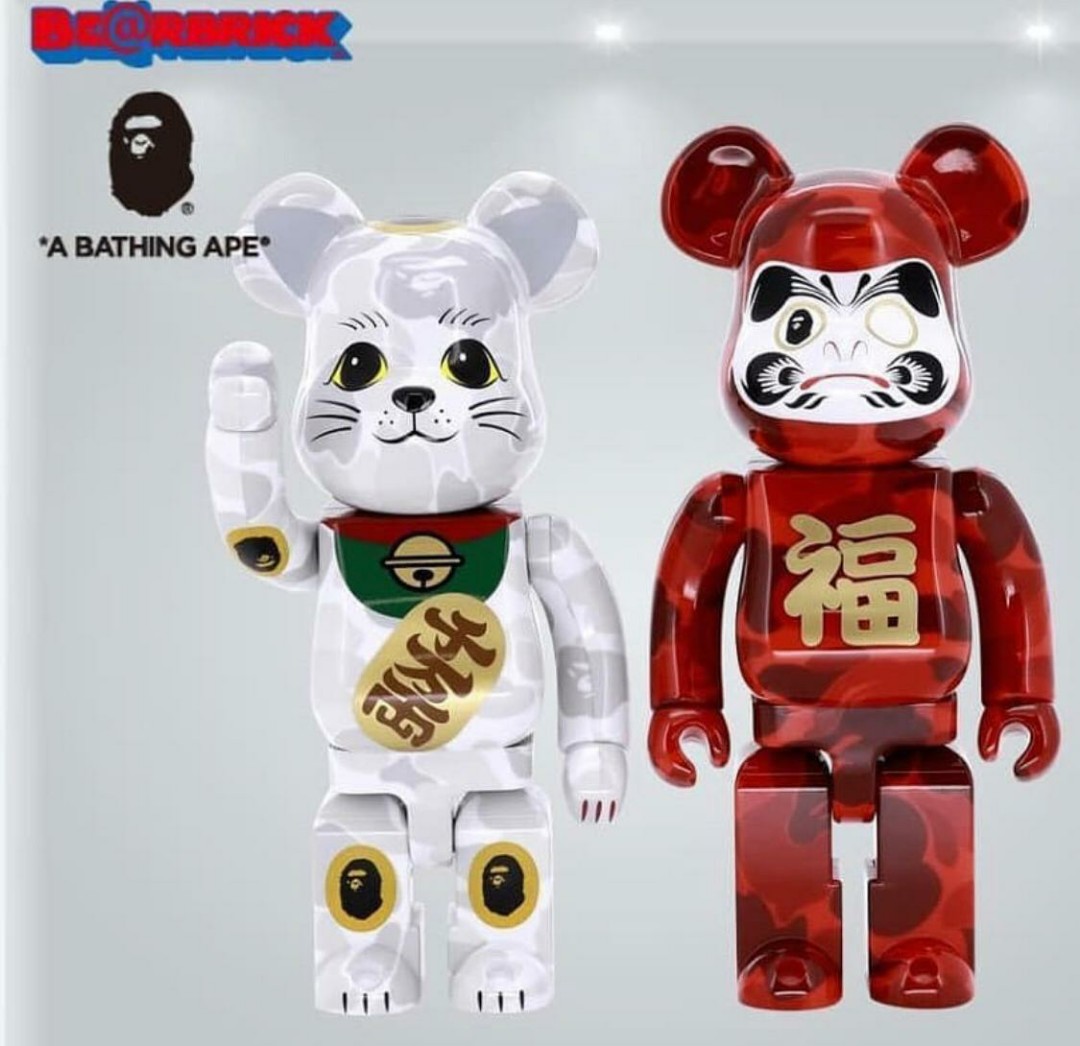 A BATHING APE x 招財貓& 達摩Bearbrick, 興趣及遊戲, 玩具& 遊戲類