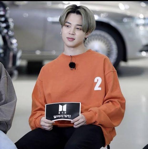 Authentic BTS LE2 2 Sweatshirt in Orange Jimin V Jin