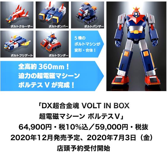 冇貨Bandai DX超合金魂VOLT IN BOX 超電磁マシーンボルテスＶ V 
