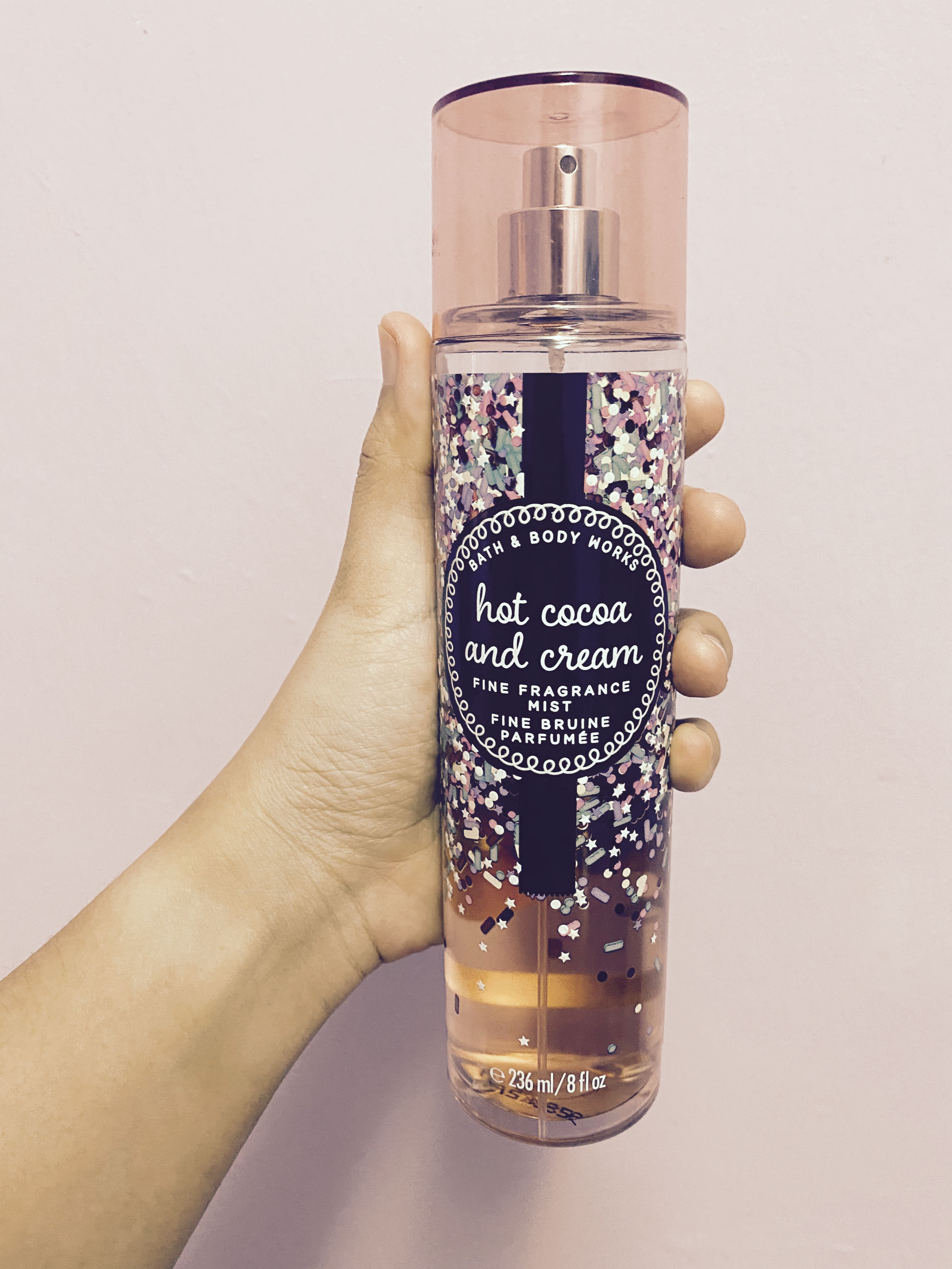 Hot cocoa and cream body shop spray