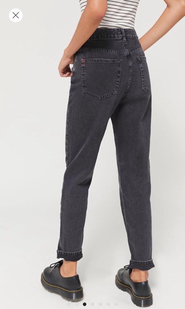 BDG High Waisted Mom Jean Washed Black Denim Women s Fashion
