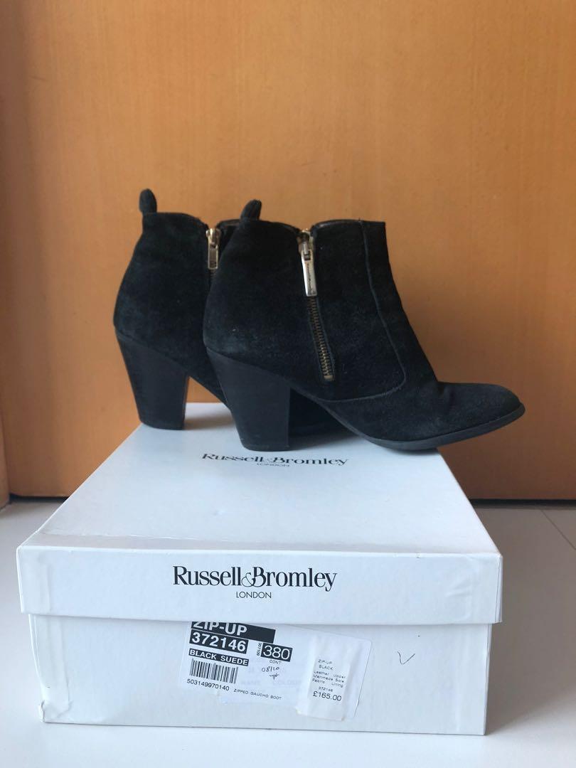 russell and bromley black ankle boots