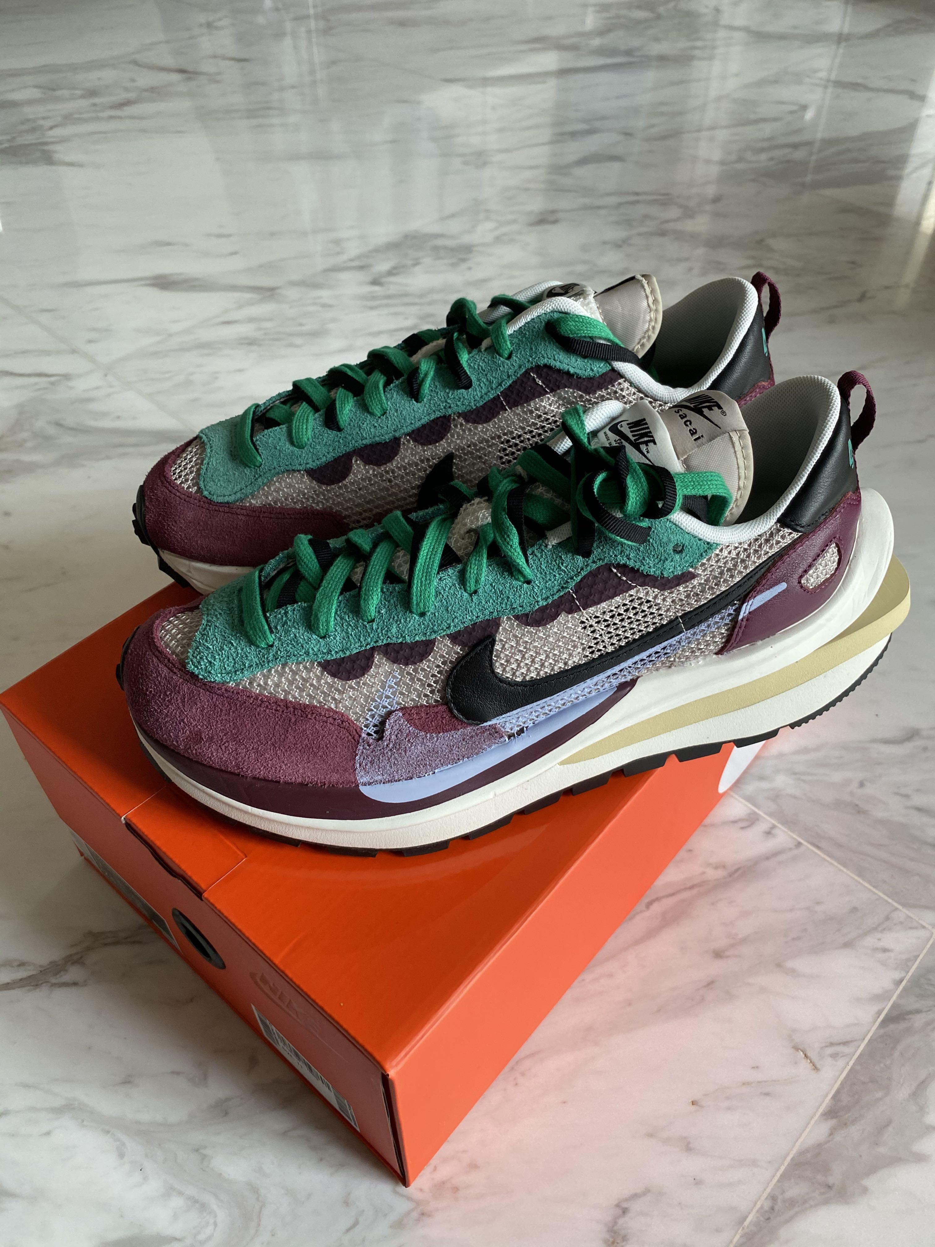 nike x sacai vapor waffle string and black villain red