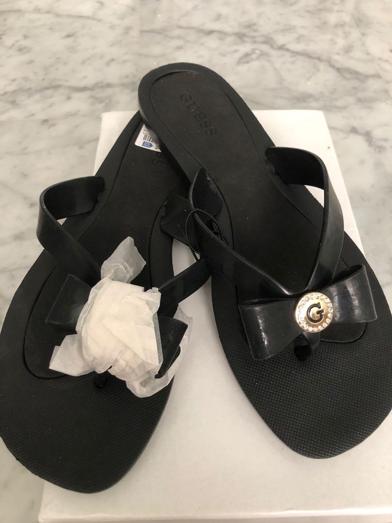 Guess tutu bow shop flip flops navy