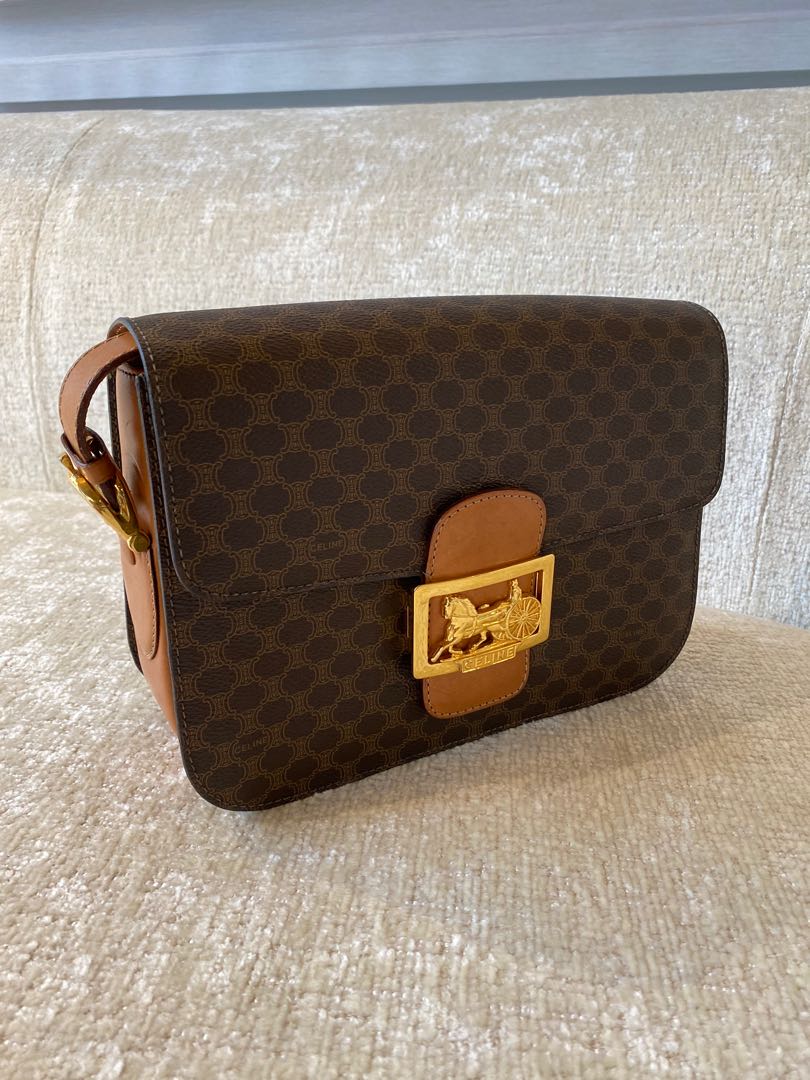 Celine Authentic Horse Carriage Bag Vintage Women s Fashion Bags