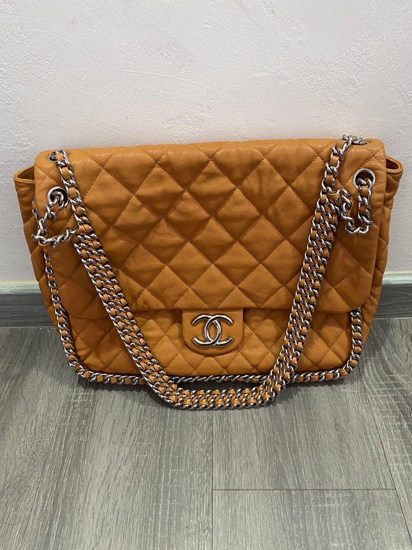 Chanel tan discount flap bag