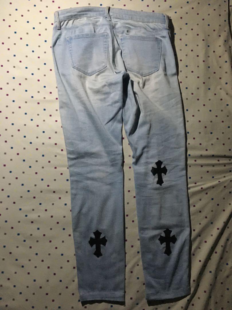 Chrome Hearts Customs Men S Fashion Bottoms Jeans On Carousell