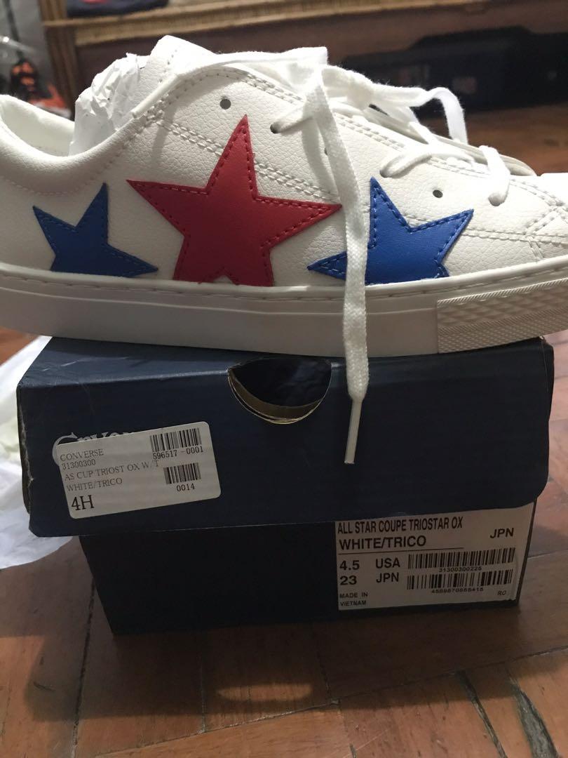 Converse All star coupe triostar - Japan Release (Category: Sneakers) located in Del Monte. Submitted by phabag01 (Listing ID 1058056493, Image 3). Description: Unisex - Converse Japan release Brand new!!! Men's - fits size 4-4.5 Women's - fits 6-6.5.