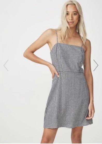 Cotton on checkered best sale dress