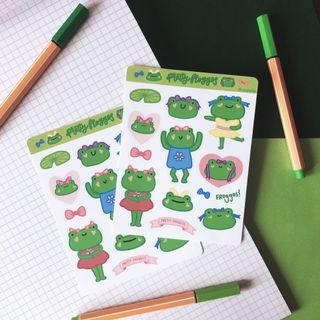 D013 Pretty Froggos Stickers