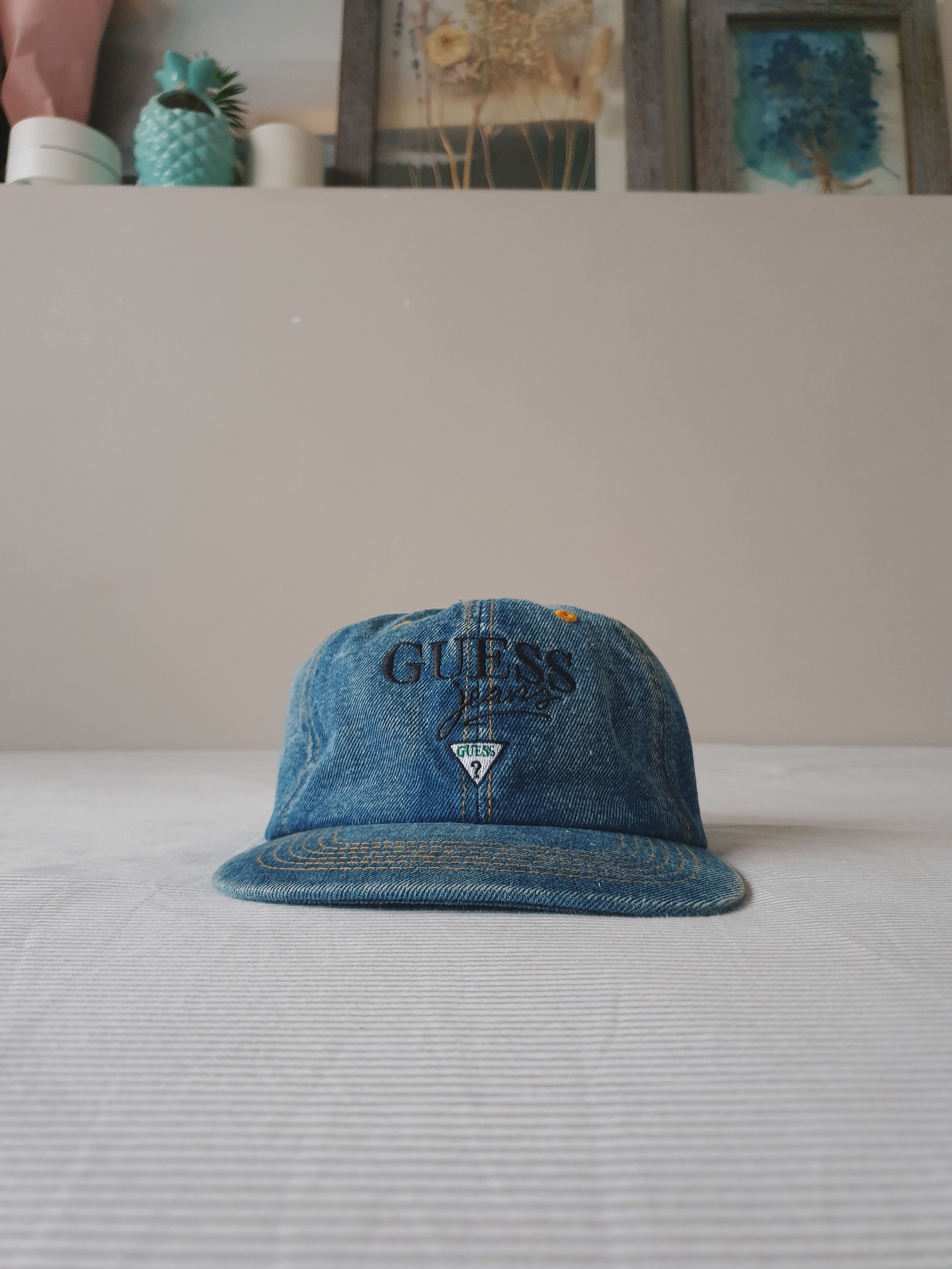 Guess Green Label Denim Cap Women s Fashion Watches Accessories Hats Beanies on Carousell