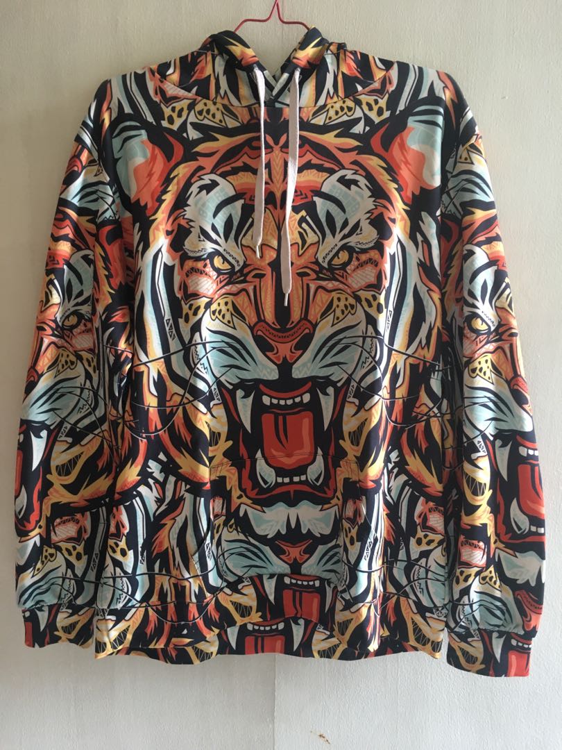 Hoodie Macan Unbranded Fesyen Pria Pakaian Baju Luaran di