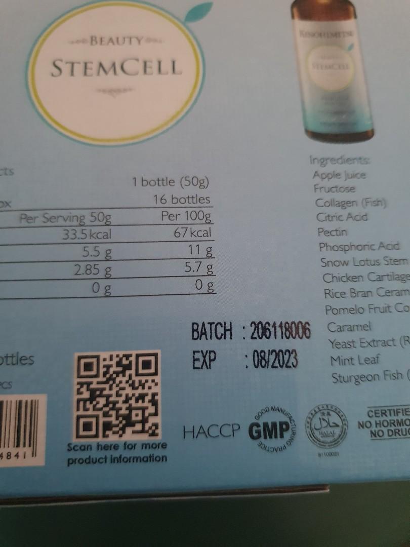 Kinohimitsu Stemcell (Category: Beauty Enhancer & Weight Management) located in Singapore. Submitted by tttttt____ (Listing ID 1058046421, Image 2). Description: Brand new. Not opened. See photo for expiry..