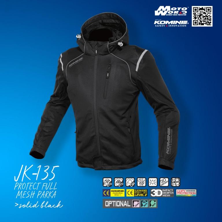 Komine Jk135 Protect Full Mesh Motorcycle Jacket Parka Motorcycles Motorcycle Apparel On Carousell