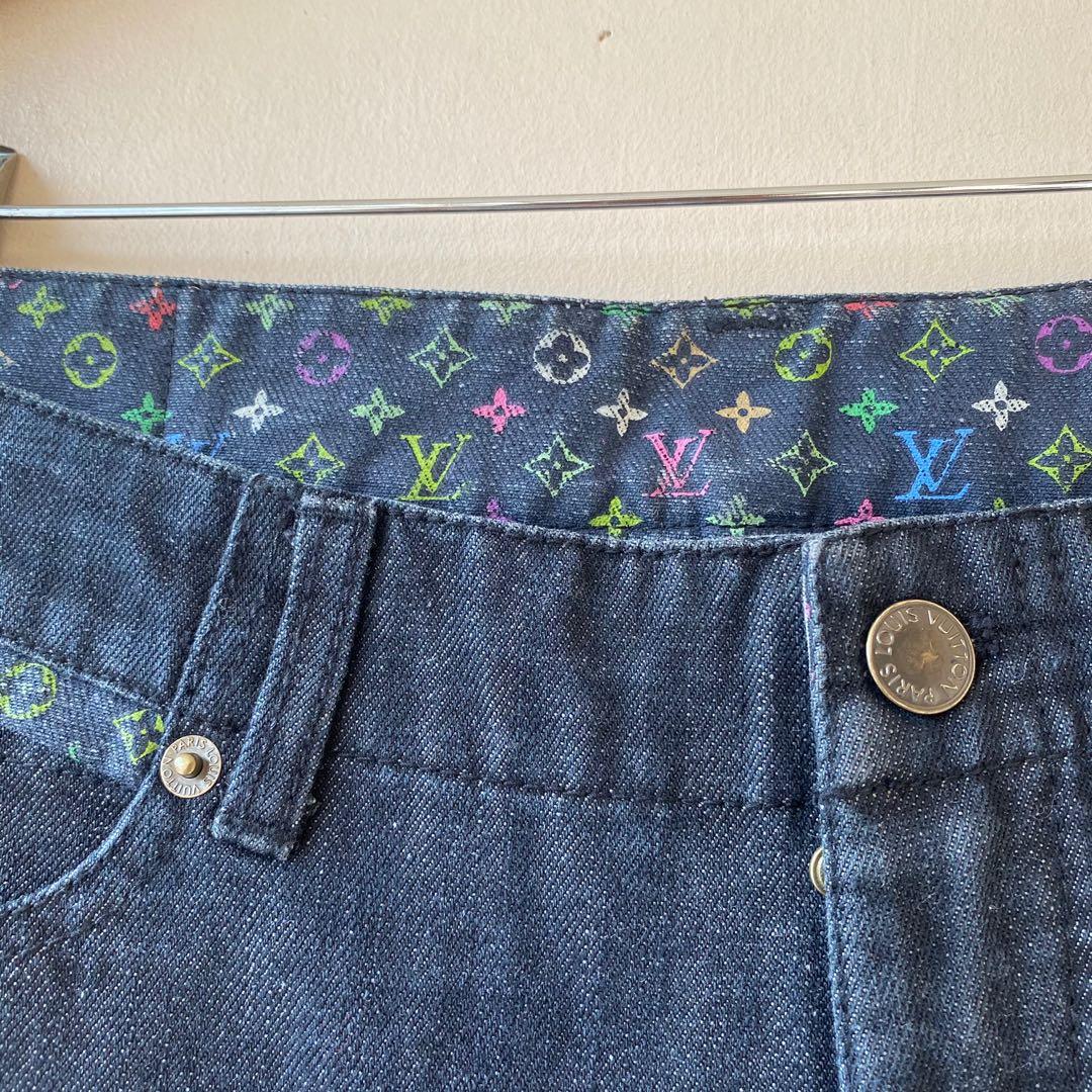 Louis Vuitton Multicolor Monogram Denim Shorts