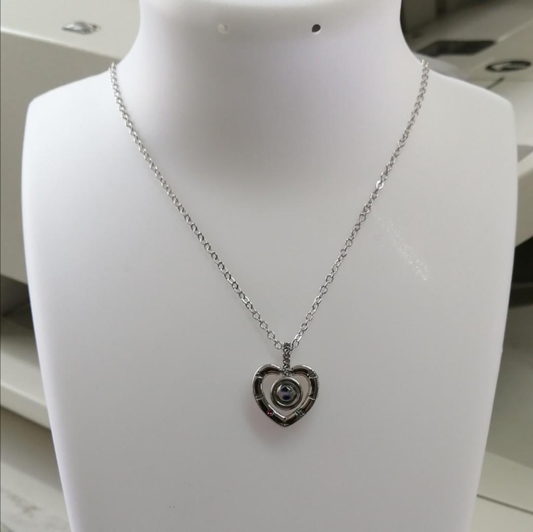 I love you reflection necklace top
