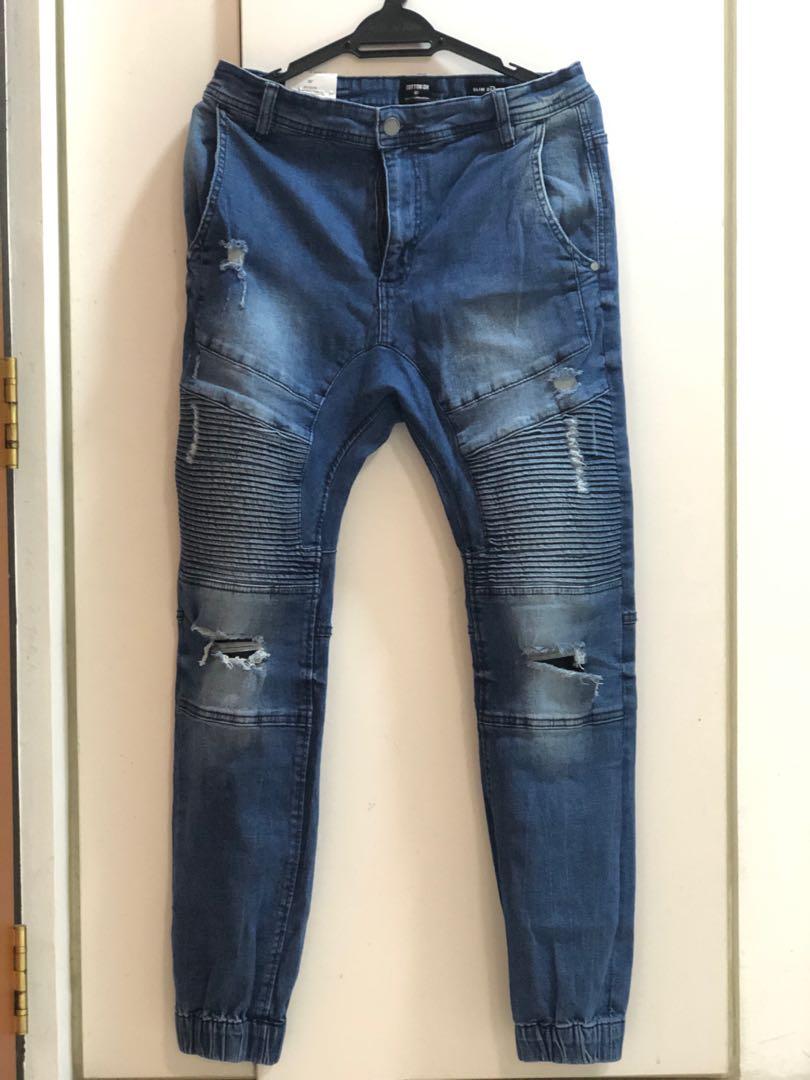 Ripped jogger shop jeans mens