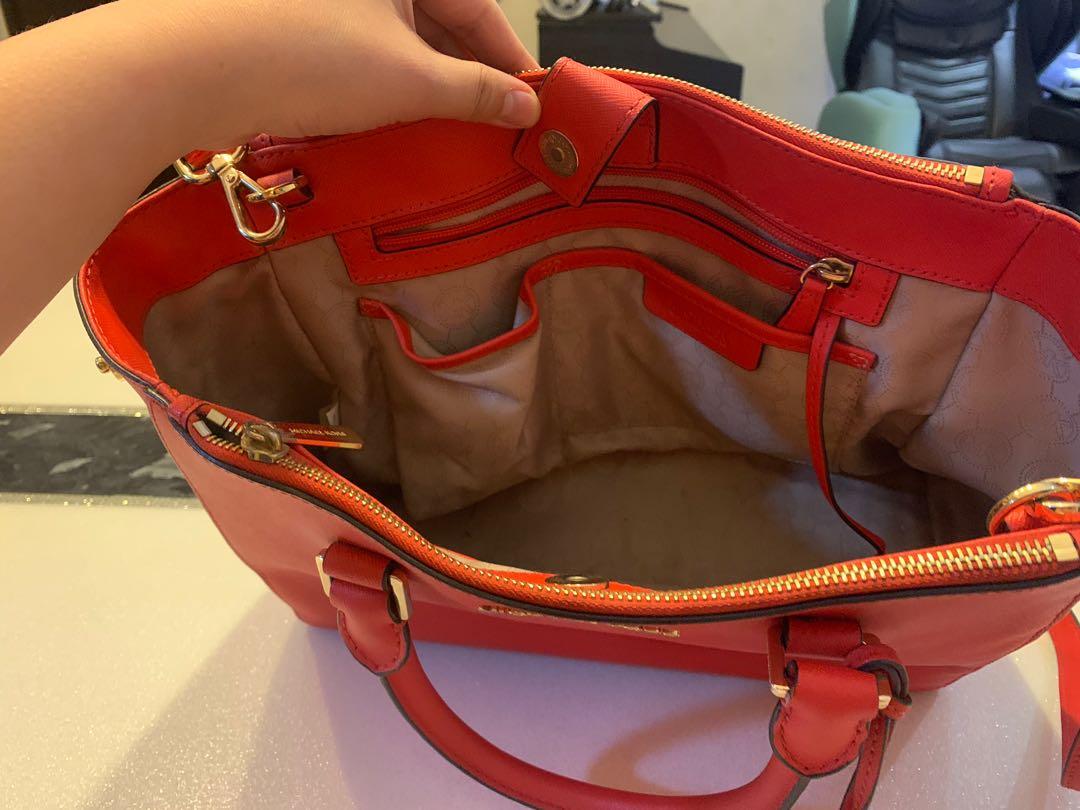 Michael Kors bag, orange, 80% new, authentic