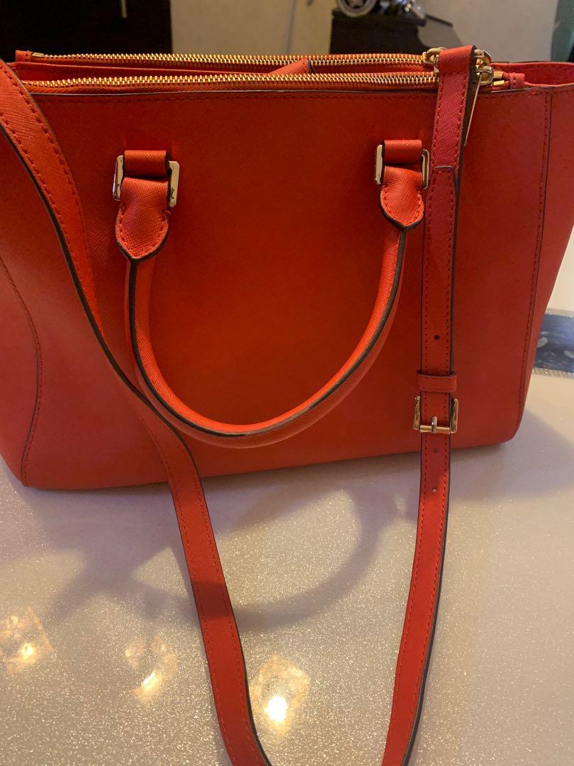 Michael Kors bag, orange, 80% new, authentic