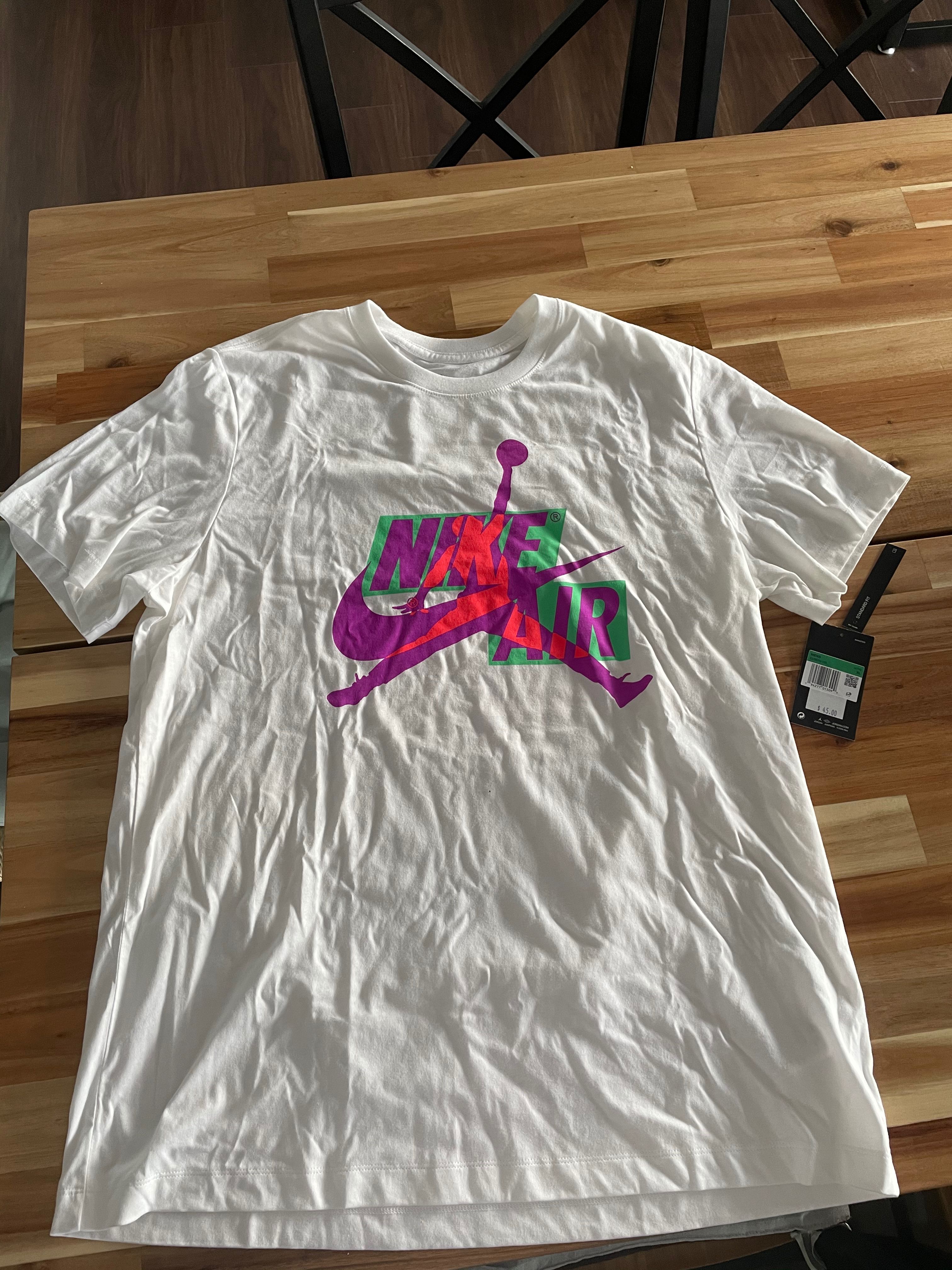 Gray and pink jordan shirt new arrivals