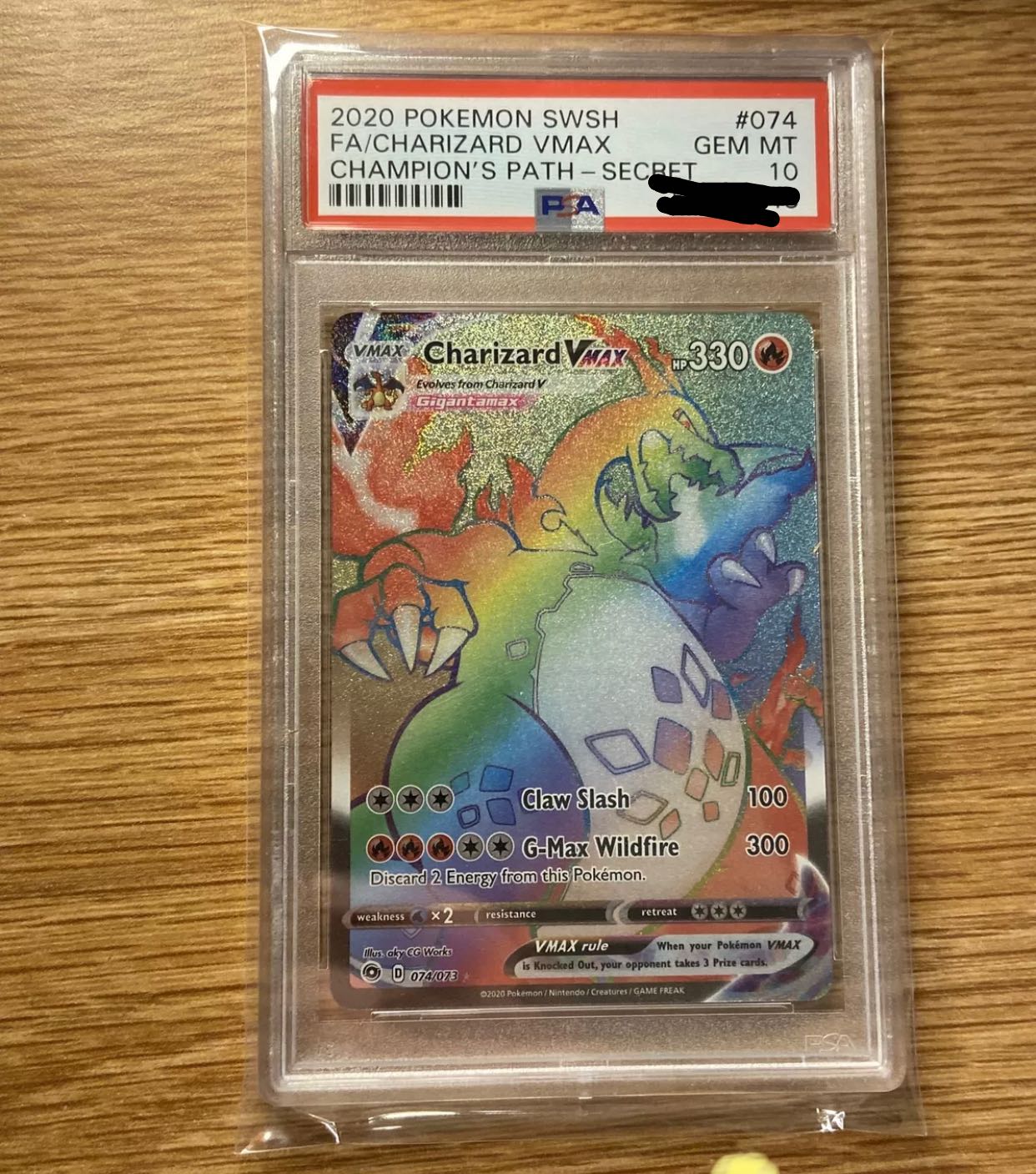 Pokemon PSA 10 噴火龍美版Charizard VMAX Rainbow Secret Rare