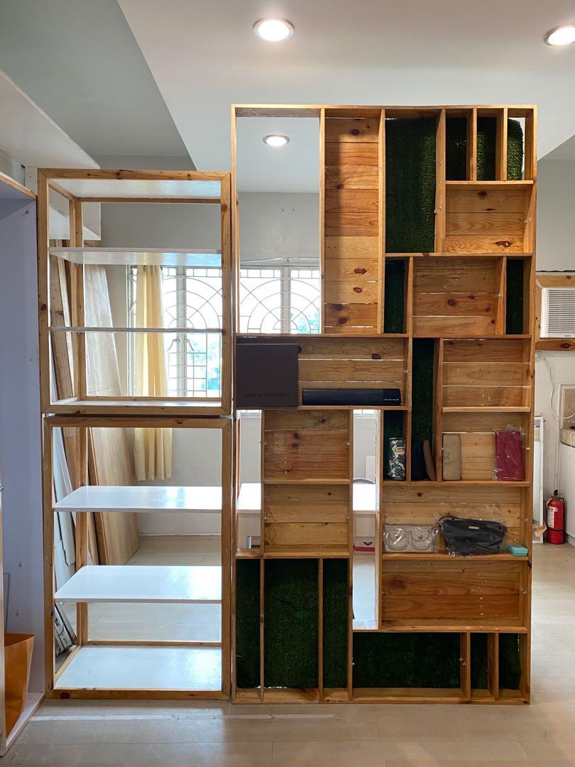 Showroom/Store Modular Cabinets and Display Shelves (Category: Shelves, Cabinets & Racks) located in Quezon City. Submitted by davesv39 (Listing ID 1057970876, Image 3). Description: ALL SETS for the posted price. (Element system floating shelves in the photos are not included) SET 1 (1) Overhead 204cm x 37cm x 46cm *Originally an overhead storage but can also be used in upright orientation. (4) Open cabinet 85cm x 48cm x 46cm (4) Open cabinet wi