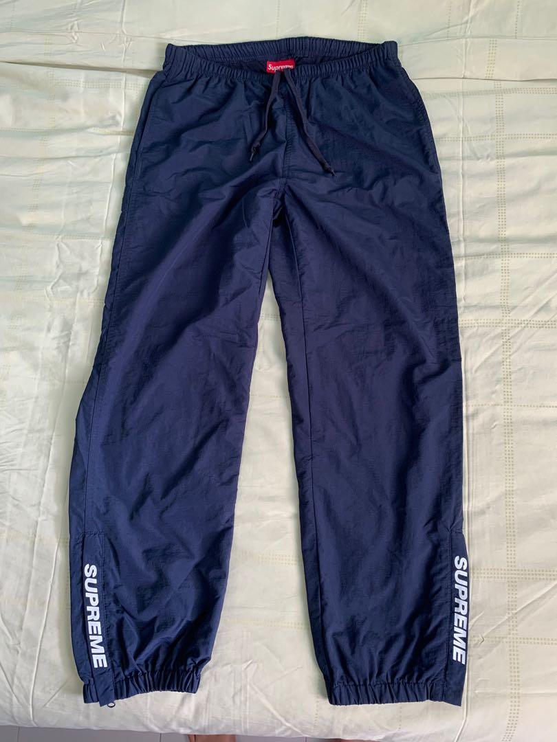 Supreme Warm Up Pant (FW18) Navy, Men's Fashion, Bottoms, Trousers 
