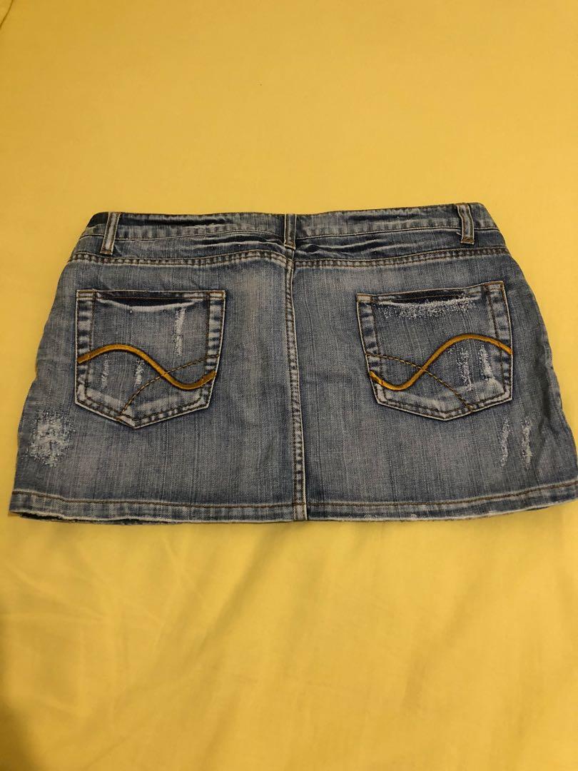 Yellow denim skirt 80 clearance